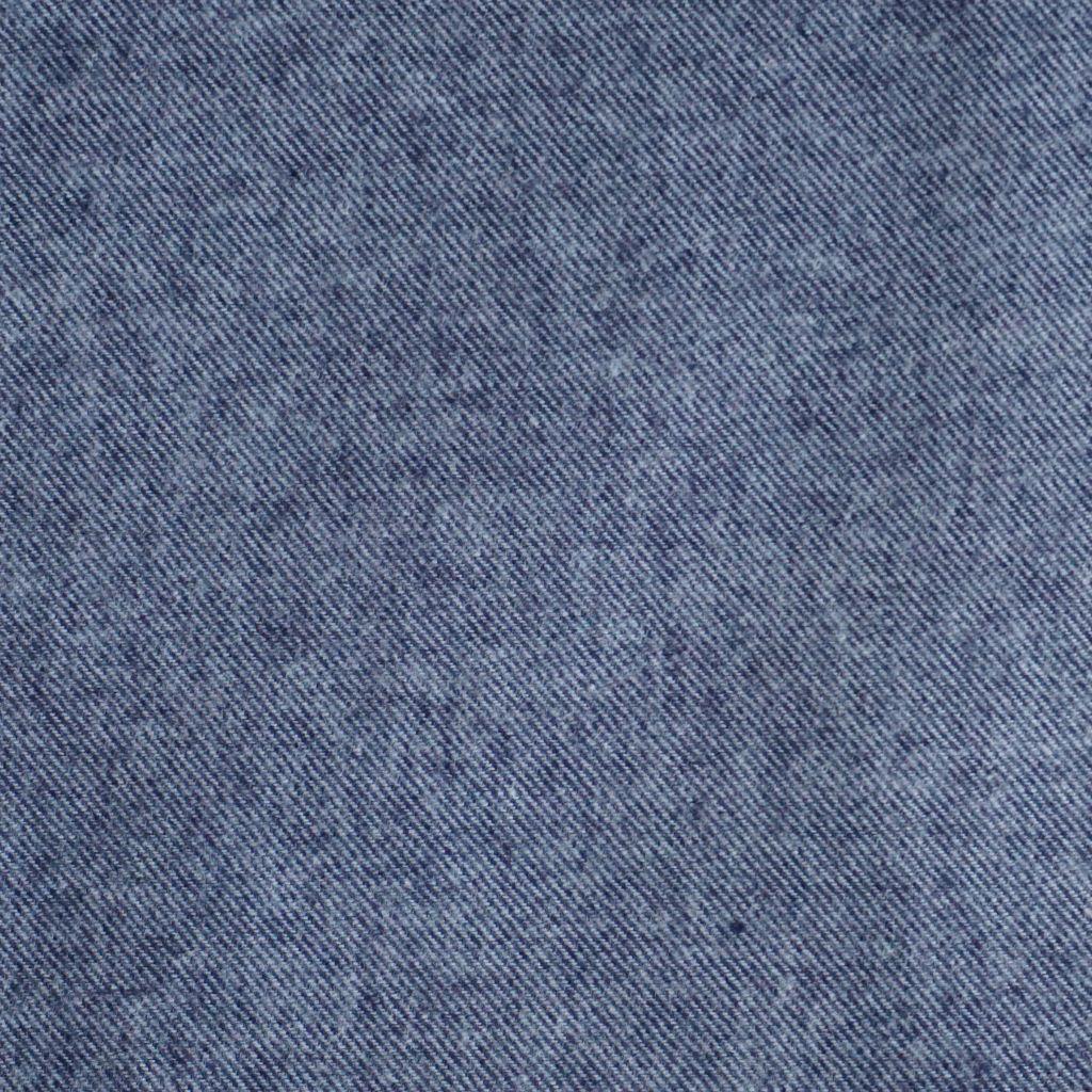 Flanell Baumwolle uni melange hellblau nachtblau
